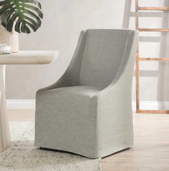 Classic Home Warwick Rolling Wingback Dining Chair - Thumbnail 4