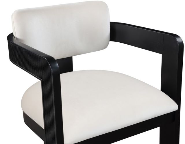 Meridian Furniture Sacha Cream/Black Velvet Dining Chair-4