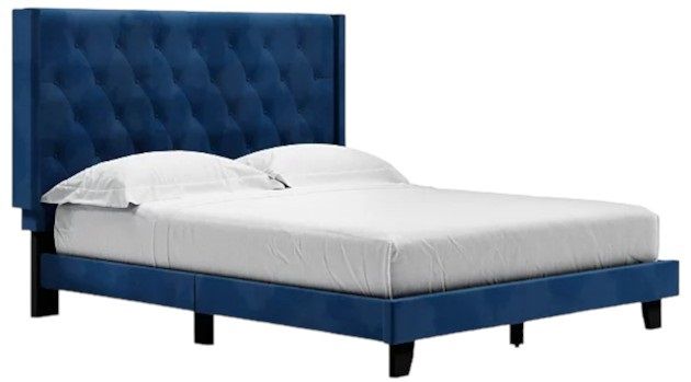 Signature Design by Ashley® Vintasso Blue Queen Upholstered Bed-2