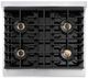 ZLINE Autograph Edition Paramount 30" 4.2 Cu. Ft. Satin Stainless Steel Gas Range with 4 Burner DuoPro™ Cooktop, Convection Gas Oven, White Matte Door and Polished Gold Accents-2