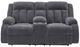 Signature Design by Ashley® Observation Steel Double Power Reclining Reclining Loveseat with Console-2
