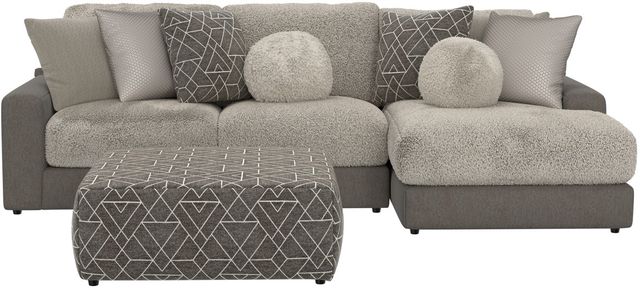 Jackson Furniture Canyon 3-Piece Fawn/Umber Right-Arm Facing Sectional and Ottoman-3