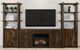 International Furniture Direct Balam Dark Entertainment Center with Fireplace-0