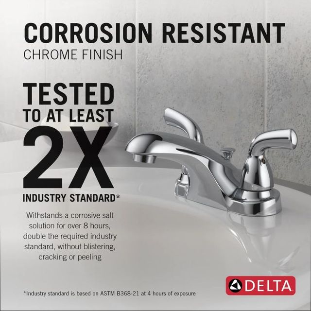 Delta Foundations® Chrome 2-Handle Centerset Bathroom Faucet-2