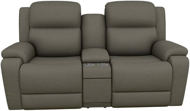La-Z-Boy® Dorian Smoke Power Reclining Loveseat with Console and Headrest-1