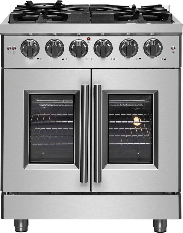 FORNO® Massimo 30" Stainless Steel Pro Style Dual Fuel Range-0