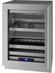 U-Line 5 Class Collection 24” 5.2 Cu. Ft. Stainless Steel Beverage Center with Left Hinge Glass Door-0