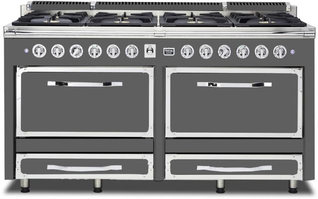 Viking® Tuscany 66" Damascus Gray Dual Fuel Pro Style Dual Fuel Range-0