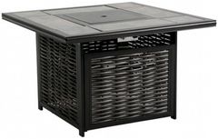 Furniture of America® Segovia Black/Gray Outdoor Fire Pit Table