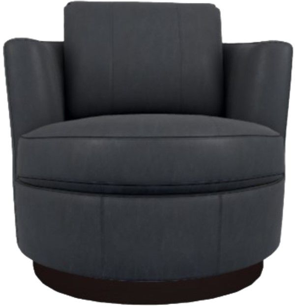 Best® Home Furnishings Customizable Tina Leather Swivel Chair with Espresso Base-1