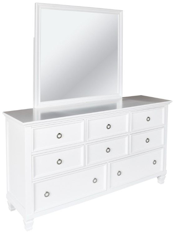 New Classic® Home Furnishings Tamarack 4-Piece White King Panel Bedroom Set-3