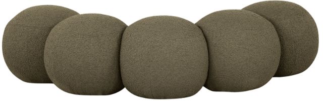 Meridian Furniture Apollo Olive 75" Boucle Fabric Upholstered Bench-1