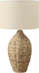 Monarch Specialties Inc. Natural Rattan Table Lamp with Beige Shade-0
