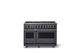 Viking® 7 Series 48" Cast Black Pro Style Dual Fuel Range-0