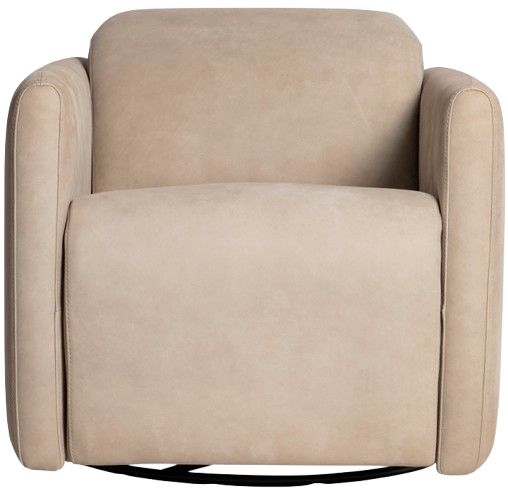 Bernhardt Livvy Bernhardt Living Brown Leather Power Reclining Swivel Chair-2