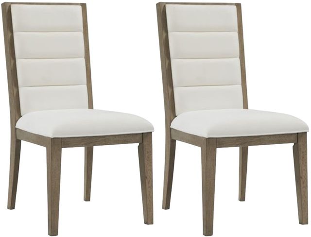 Riverside Furniture Pasadena 2-Piece Casual Taupe/White Upholstered Dining Side Chair Set-0