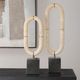Uttermost® Oval Fusion 2-Piece Dark Bronze/Ivory Sculpture Set-1