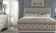 Liberty Furniture Abbey Park 3-Piece Antique White/Weathered Brown California King Upholstered Sleigh Bed Set-1