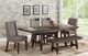 Winners Only® New Haven Acacia Brown 96" Dining Trestle Table with Leaves-1