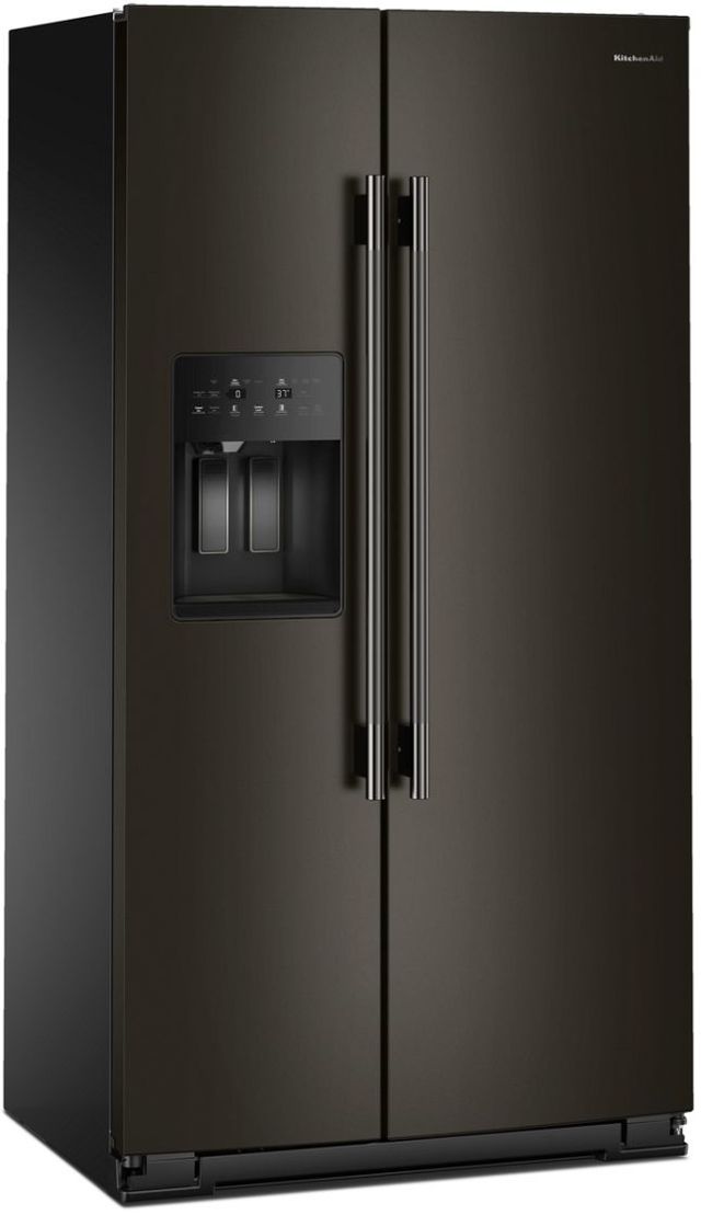KitchenAid® 36" 20.6 Cu. Ft. Black Ore Counter Depth Side-by-Side Refrigerator with Exterior Ice and Water Dispenser-3