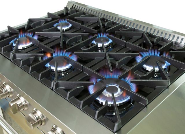 FORNO® Alta Qualita 36" Stainless Steel Pro Style Dual Fuel Range-3