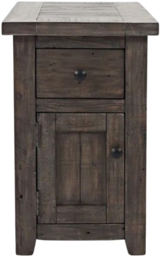 Jofran Inc. Madison County Barnwood Chairside Table-3