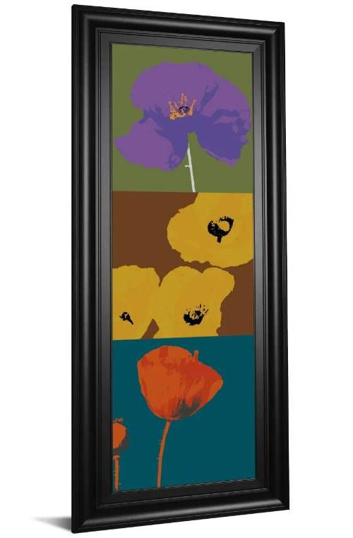 Classy Art Style 3 Pop Poppies by Li-Legger, D Wall Art-1
