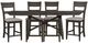 Liberty Furniture Double Bridge 5-Piece Dark Chestnut/Gray Gathering Table Set-0