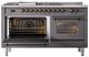 Ilve® Nostalgie II Series 60" Graphite Matte Pro Style Dual Fuel Range-1