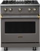 Viking® 5 Series 30" Damascus Gray Pro Style Gas (LP) Range with Brushed Brass Trim-0