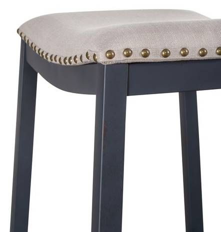 Liberty Furniture Vintage Navy Backless Barstool-4