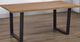 Titus Furniture T3350 Brown Dining Table with Black Metal Legs-1