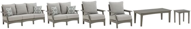 Signature Design by Ashley® Visola 6-Piece Gray Outdoor Seating Set-0