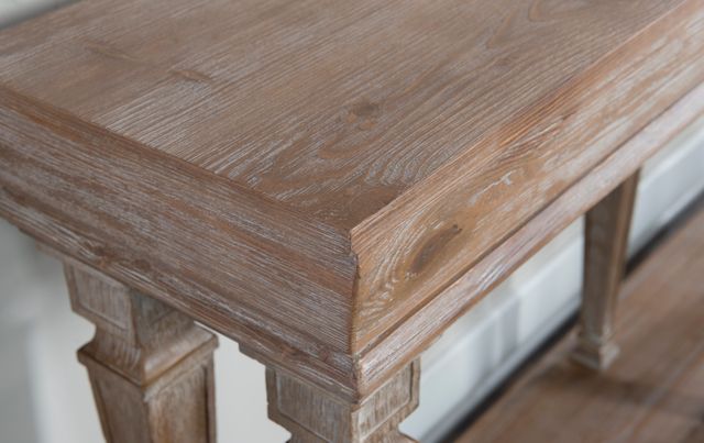 Powell® Benjamin Weathered Driftwood Console Table-2