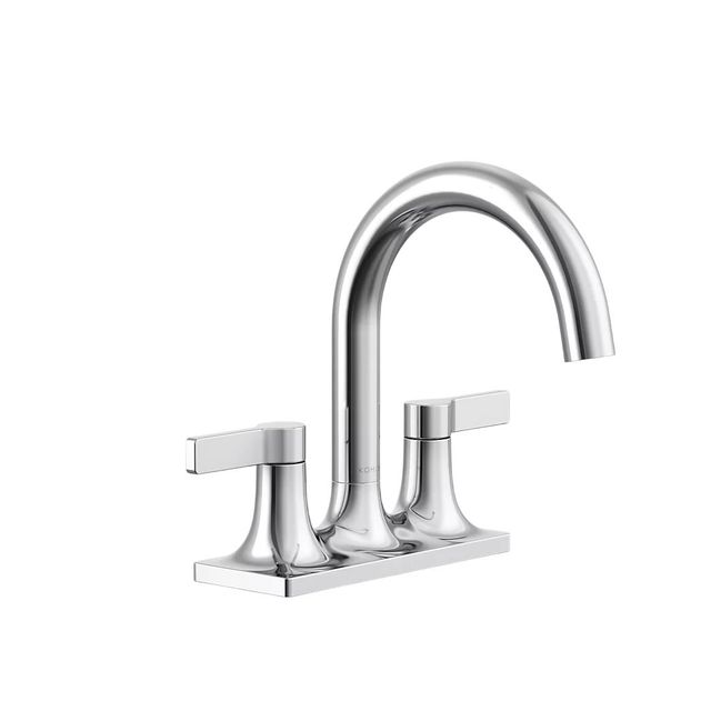 KOHLER® Venza® Polished Chrome Centerset Bathroom Sink Faucet-0