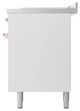 Ilve® Nostalgie II Noblesse 60'' White Pro Style Dual Fuel Range with Copper Trim-3