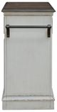 Liberty Furniture Magnolia Manor Antique White/Weathered Bark Bar Cart-5