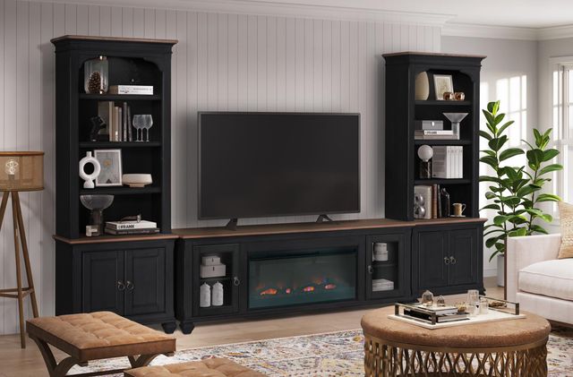 Legends Home Americana Brown/Midnight 86" Fireplace Console-1