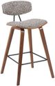 Armen Living Fox 2-Piece Speckled Brown/Walnut Counter Stool Set-0