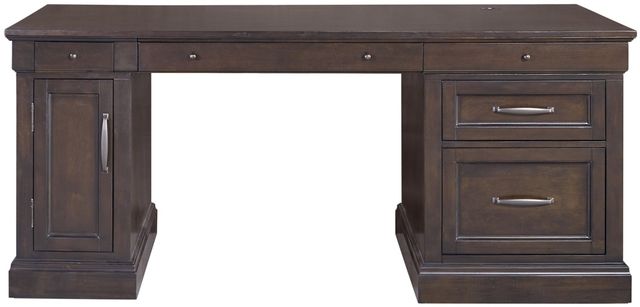 Parker House® Shoreham Medium Roast Pedestal Desk-0