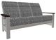 Telescope Casual Leeward Agra Classic/Warm Gray Fabric/Polymer Outdoor MGP Cushion Supreme Three-Seat Sofa with Chestnut Rustic Polymer Arms-0