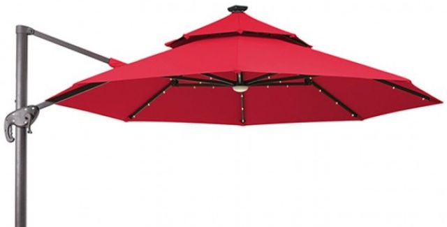 Furniture of America® Nuti Red Aluminum/Fabric Outdoor Patio Umbrella-1