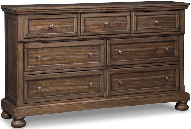 Signature Design by Ashley® Flynnter 5-Piece Medium Brown Queen Sleigh Storage Bed Set-2