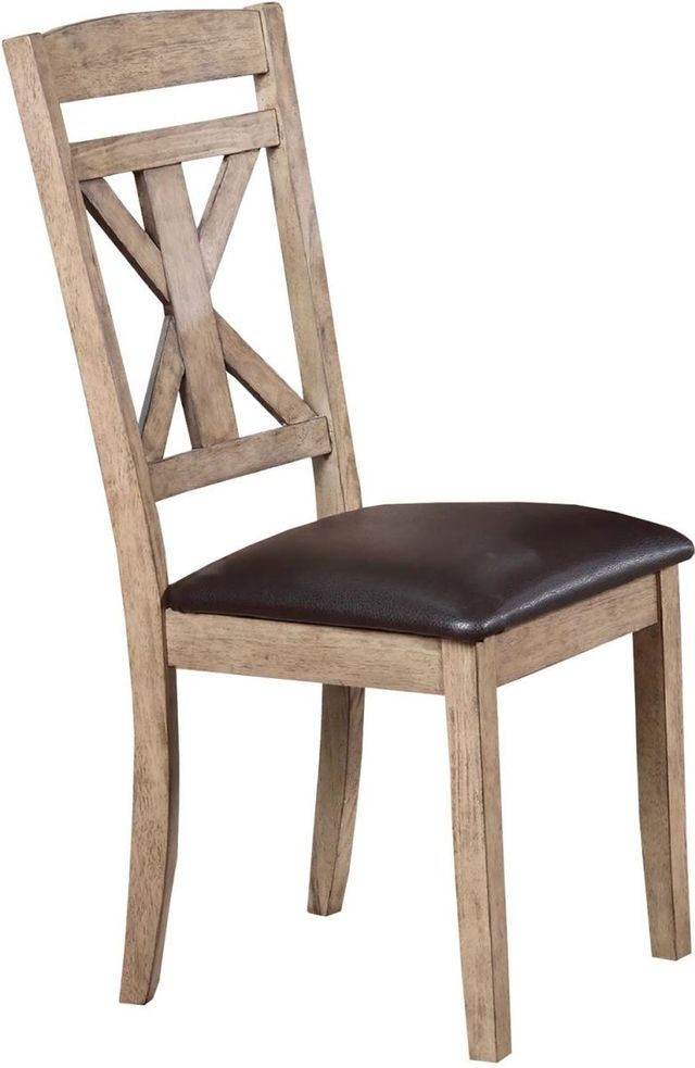 Winners Only® Grandview Dark Brown/Oatmeal Dining Side Chair-0