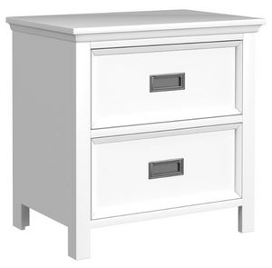 Elements International Hampton Kids White Nightstand