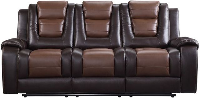 Homelegance® Briscoe Brown Manual Reclining Sofa-2