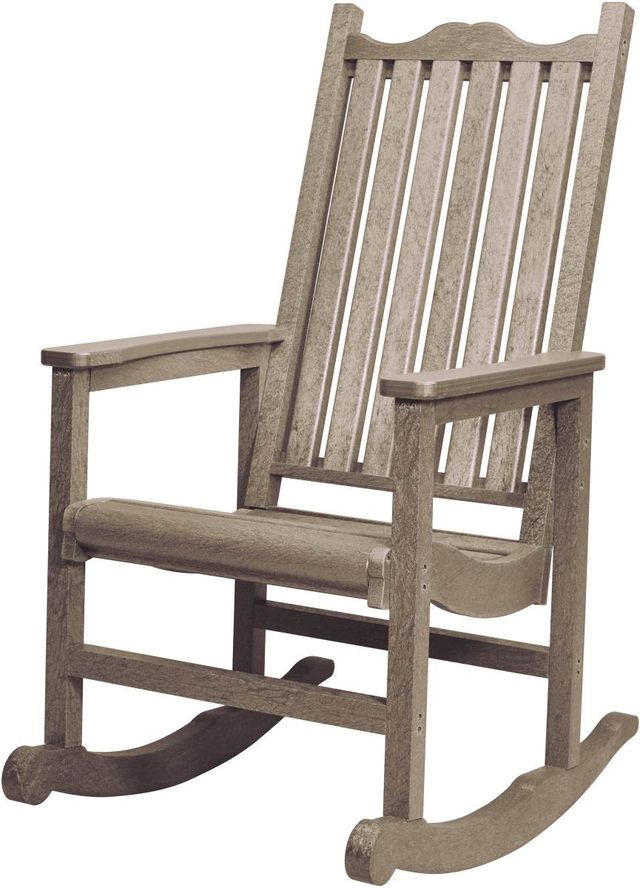 C.R. Plastic Generation Line Beige Porch Rocker-1