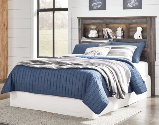 Signature Design by Ashley® Drystan Brown Full Bookcase Headboard-1