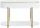 ACME Furniture Daveigh White Sofa Table with Gold Base-2