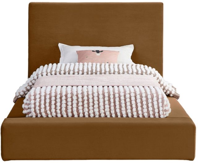 Meridian Furniture Dorian Saddle Twin Upholstered Panel Bed-1